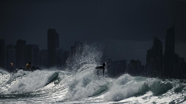 Competition at the Gold Coast Pro, Burleigh Heads. Picture: Glenn Campbell