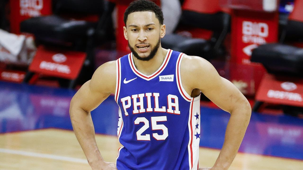 Australian NBA stars Ben Simmons and Joe Ingles will have the option to be vaccinated in the US before the Olympics. Picture: Tim Nwachukwu/Getty Images/AFP