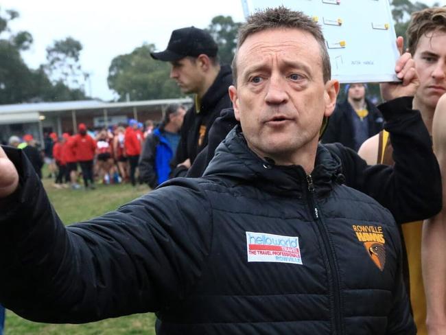 Rowville coach John Brown. Picture: Davis Harrigan