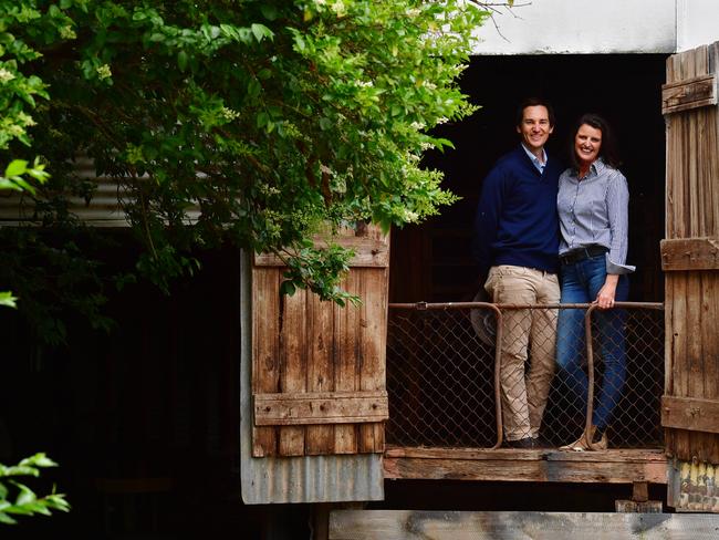 Annabelle Cleeland and husband David. Picture: Zoe Phillips