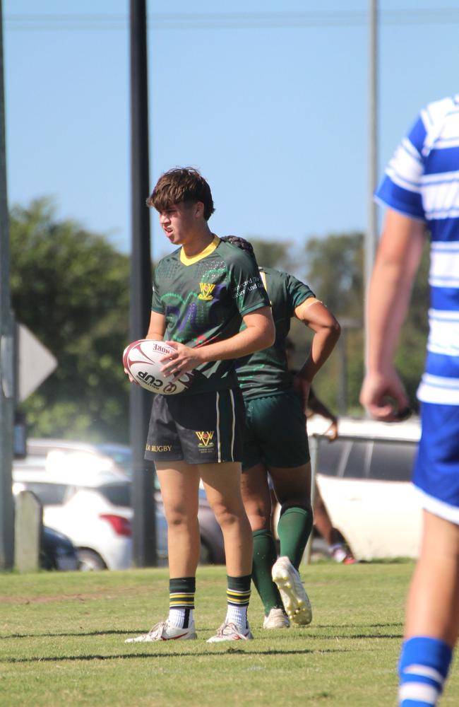Ballymore Cup rugby action at the Albany Creek Brumbies Junior Rugby Union Club on Friday, April 12, 2024.