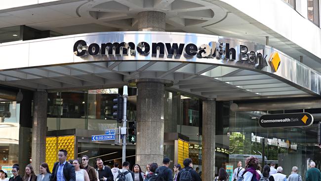 A Commonwealth Bank branch in Brisbane. Pic Annette Dew