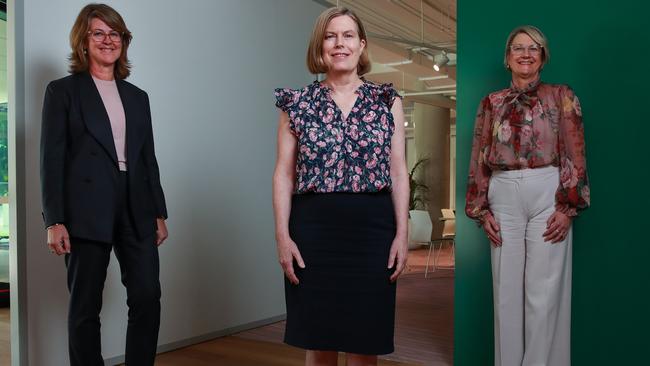 (L-R) Elizabeth Koff, Secretary of New South Wales Health, Dr Kerry Chant, NSW chief health officer, and Susan Pearce, deputy secretary, patient experience and system performance. Picture: Justin Lloyd