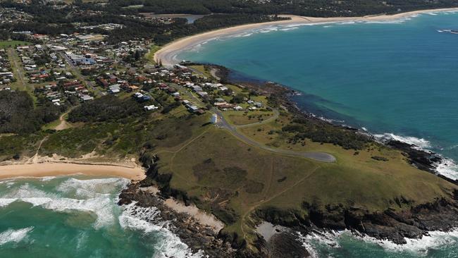 aerial woolgoolga headland april 2008.Photo Trevor Veale / Coffs Coast Advocate