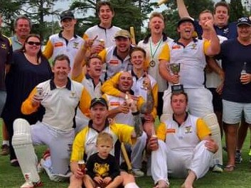 Bacchus Marsh celebrates its GDCA McIntyre Shield premiership.