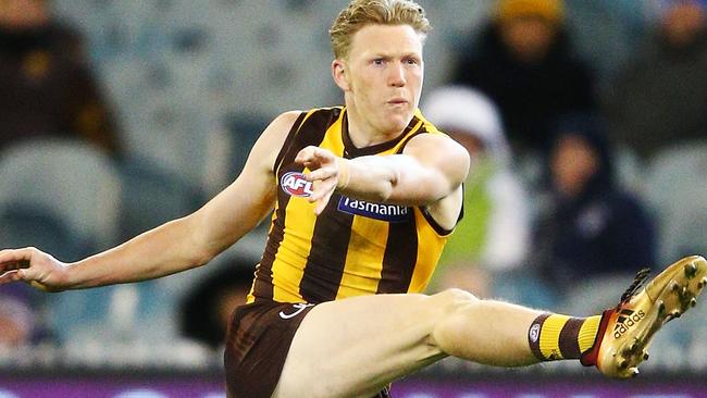 James Sicily kicked three goals in the third quarter to spark Hawthorn. Picture: Getty