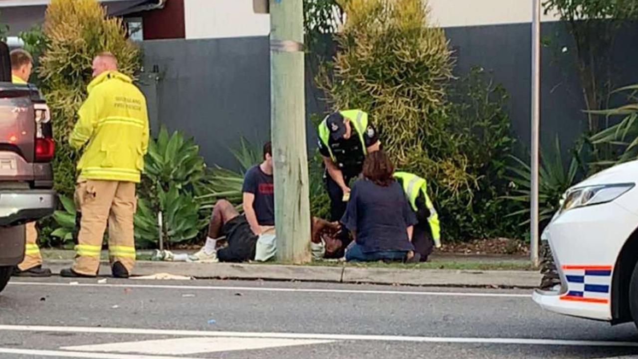 Brisbane Broncos player Ezra Mam tested positive to a roadside drug test and was hospitalised after being involved in a car crash in Brisbane on Friday night. Source: Supplied.