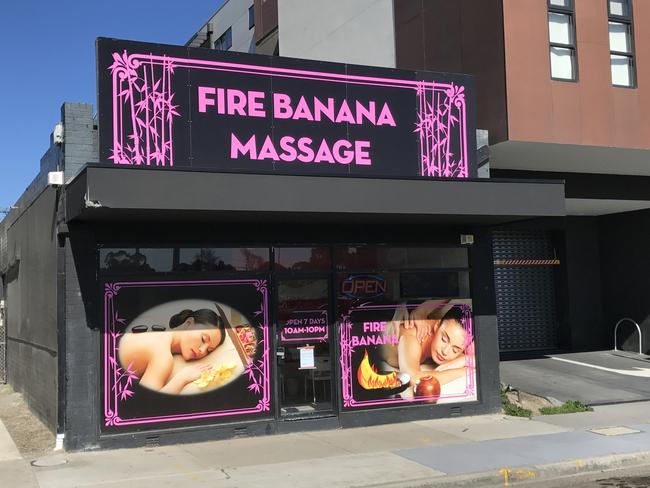 Fire Banana Massage in Mentone was declared a proscribed brothel in 2017.