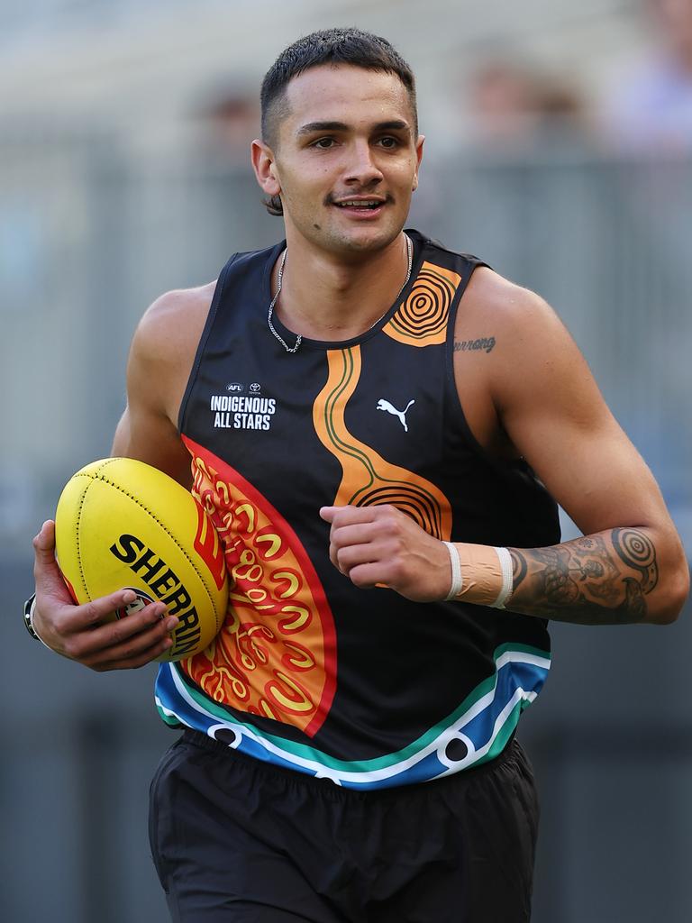 Jamarra Ugle-Hagan trained with the Indigenous All-Stars. Picture: Will Russell/AFL Photos/via Getty Images