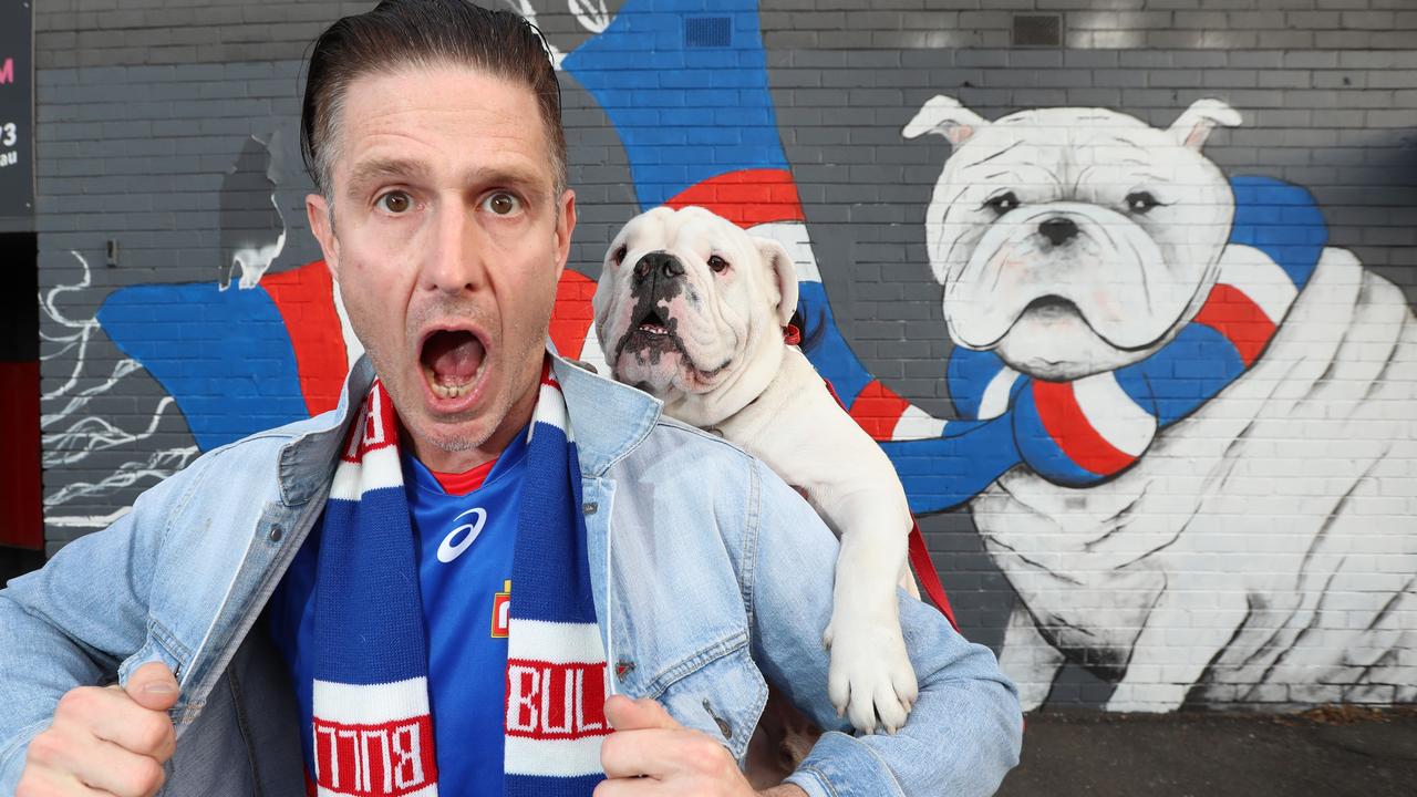 Comedian Wil Anderson is a keen Western Bulldogs fan. Picture: Alex Coppel.