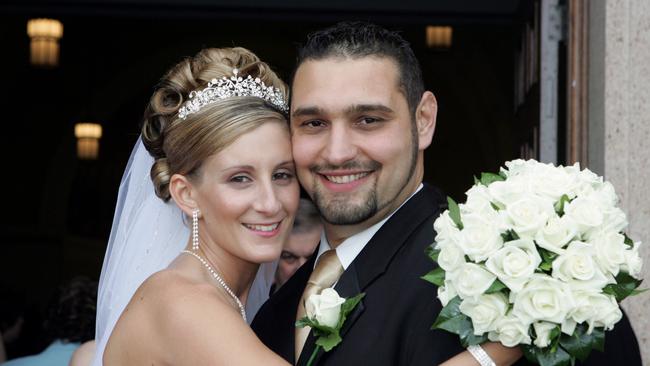 Wedding of Mario Cavallo and Zina Quagliata at Holy Spirit church New Farm in 2005. Picture: Steve Pohlner