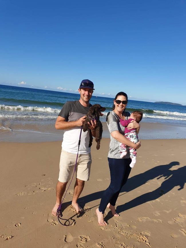 Delilah rugged up in style on a trip to Rainbow Beach with parents Rick and Camilla Lynch. Picture: Camilla Lynch