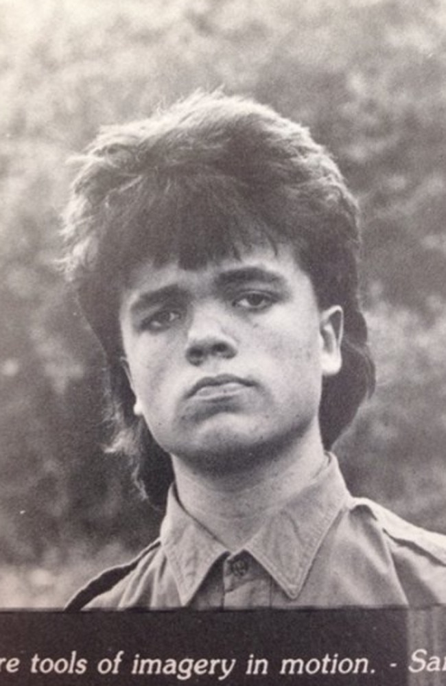 Peter Dinklage's 1987 high school yearbook photo with mullet. Picture: REDDIT