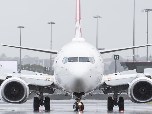 SYDNEY, AUSTRALIA - NewsWire Photos May 6, 2021: A Qantas aircraft taxiing at Sydney Airport.Picture: NCA NewsWire / James Gourley