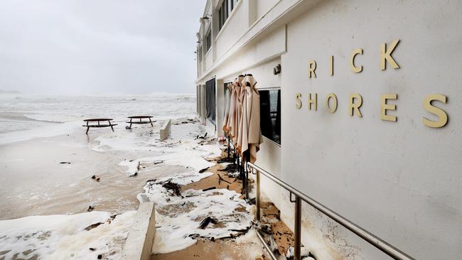 Rick Shores at Burleigh Heads on the Gold Coast cops a hammering. Picture: Scott Powick Newscorp