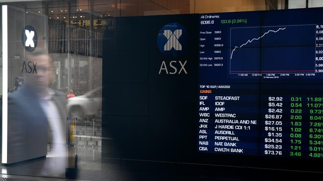 The local sharemarket struck a record closing high at the end of last week. Picture: AAP