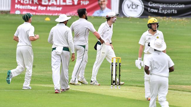 Second grade club cricket between Wests and Wynnum-Manly. Saturday November 25, 2023. Picture, John Gass