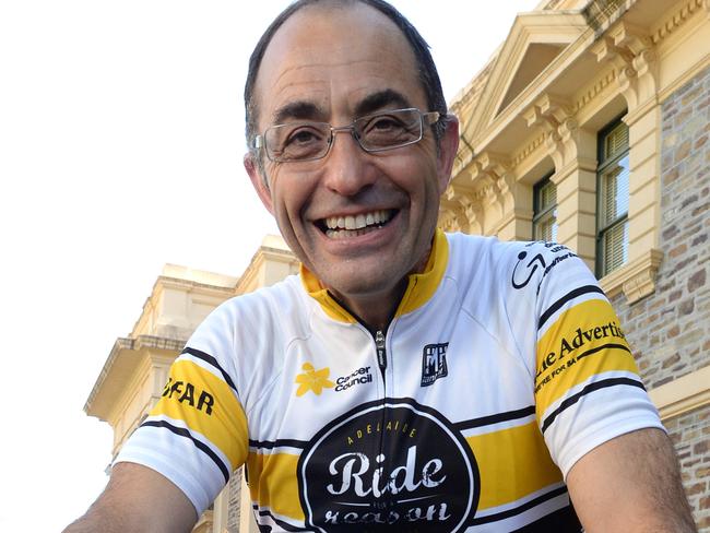 THE Chief Justice Chris Kourakis along with many of SA's judicial elite will be suiting up to raise funds for the Cancer Council by riding this years TDU outside Adelaide Supreme Court in his cycling gear. Picture Campbell Brodie.