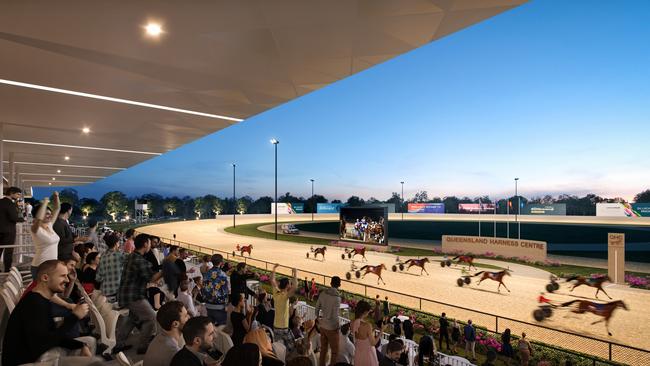 Artist impression of a new Queensland Harness Racing complex at Norwell on the Gold Coast. Picture: State Government.