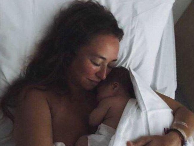 Camilla Franks with her daughter Luna.