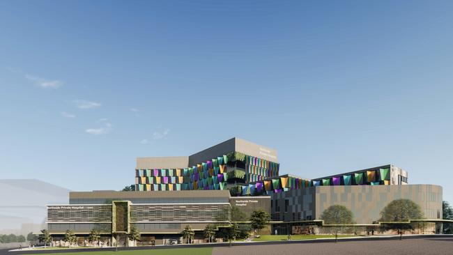 Artist's impression of the new Northside Hospital Precinct proposed for West Gosford.