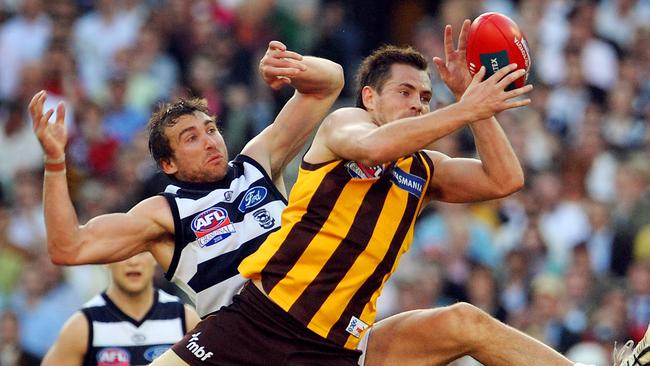 Luke Hodge was inspirational in the 2008 Grand Final against Geelong. Picture: Colleen Petch