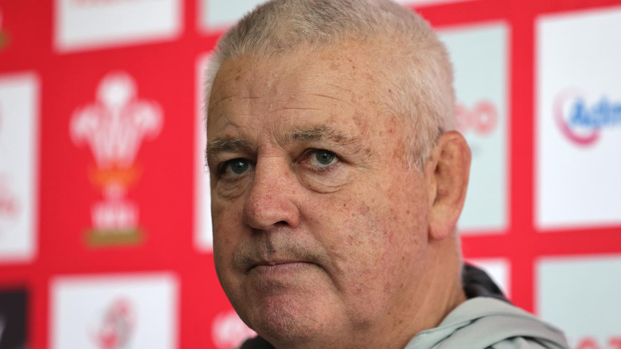 VALE OF GLAMORGAN, WALES – FEBRUARY 21: Warren Gatland, the Wales head coach, faces the media during the Wales media session held at The Vale Resort on February 21, 2023 in Vale of Glamorgan, Wales. Wales were due to announce their team, to face England today, but have delayed the announcement due to possible strike action by the Wales players. (Photo by David Rogers/Getty Images)