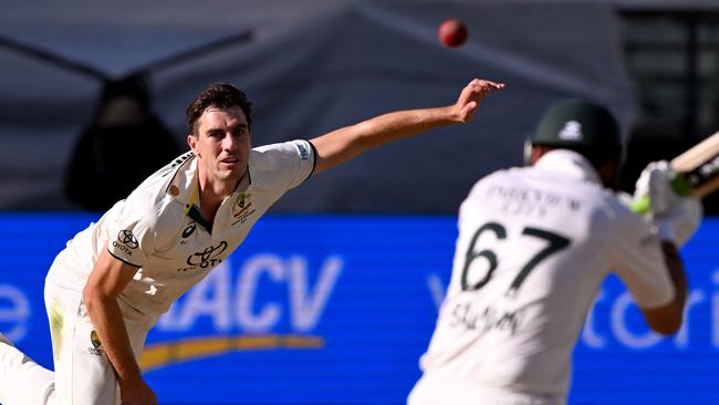 Pat Cummins has his say. Picture: William WEST / AFP