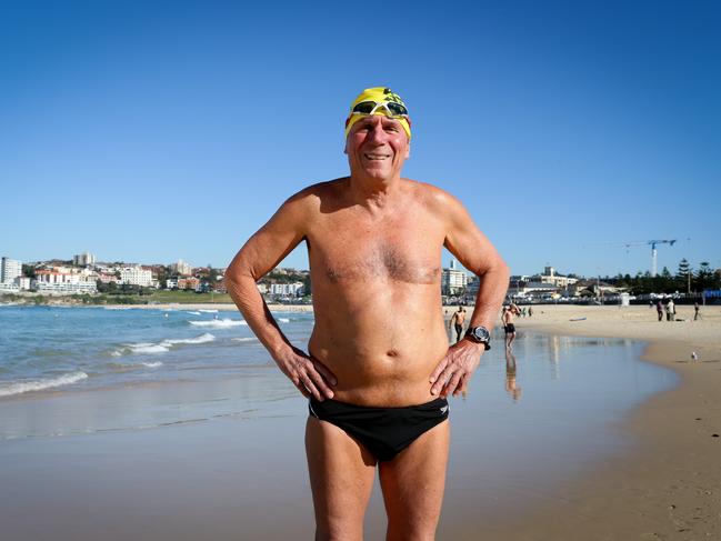 Pictures taken of Cyril Baldock before he became the oldest man to swim the English Channel in 2014.