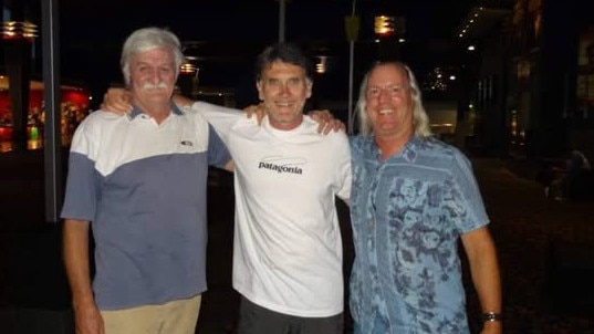 Graham Black, Wayne Lynch & Andrew McKinnon in 2015. Picture: Supplied by Andrew McKinnon