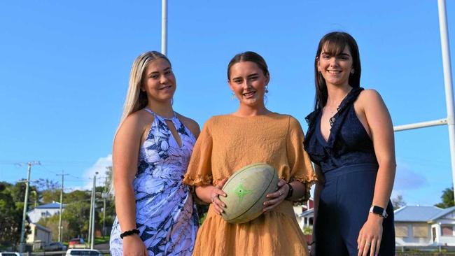 Ready for the Hammer's Ladies Day are (from left) Savanah Brown, Taylor Jardine and Lilli Crumblin. Picture: Donna Jones