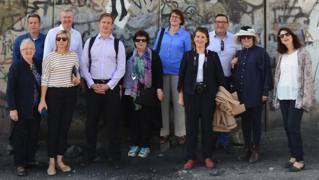 A Palestine study tour which included Josh Wilson, Tony Burke, Julian Hill and Susan Templeman.