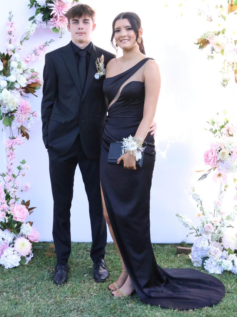 Tahlea with formal partner at the 2024 St Ursula's College formal.
