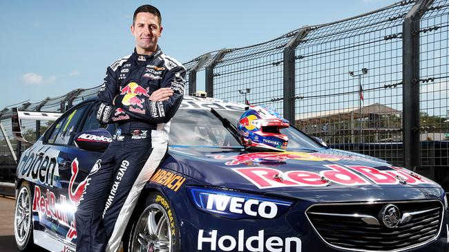 Seven-time Supercars champion Jamie Whincup (pictured) wants Scott McLaughlin to try to catch him. Picture: Tim Hunter.