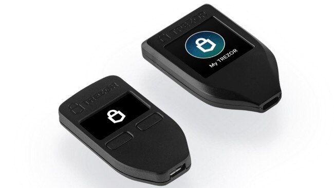 Trezor One (left) and Model T with a colour touch screen (right)