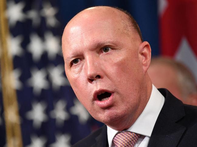 Defence Minister Peter Dutton. Picture: AFP