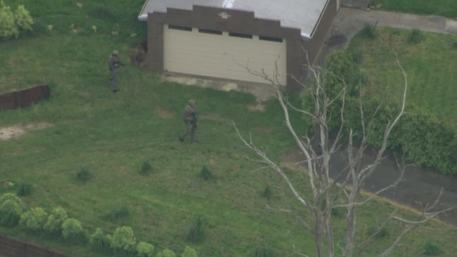 A major incident unfolds in Dumbalk North. Emergency services received reports that shots had been fired. Picture: ABC News