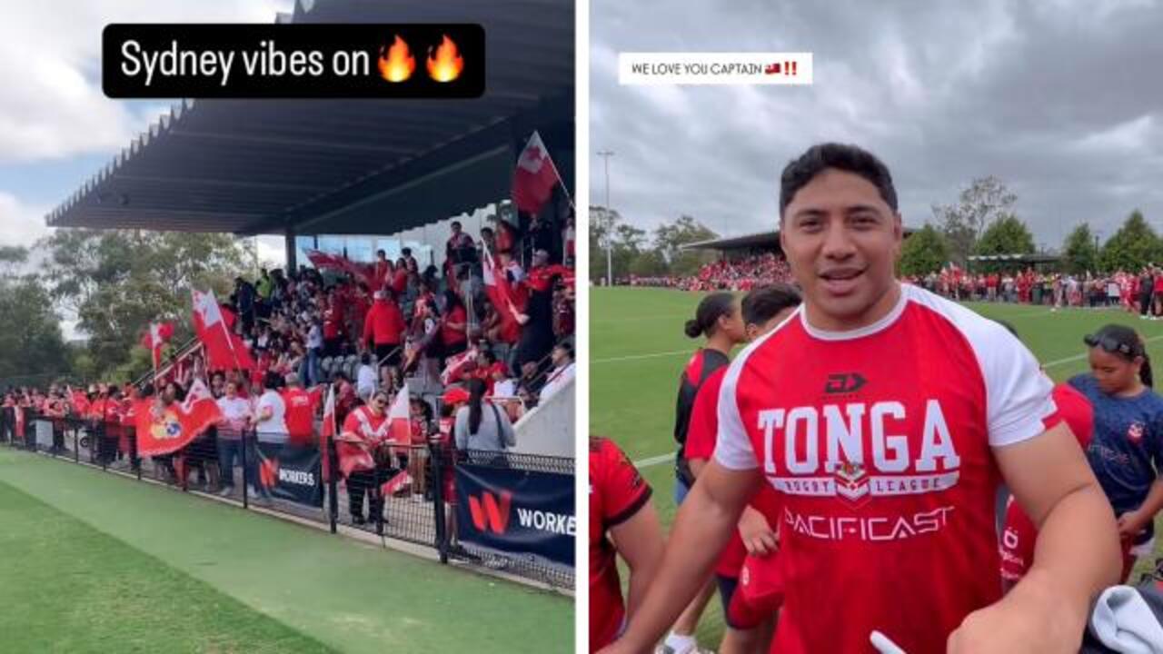 Tongan fans pack training session