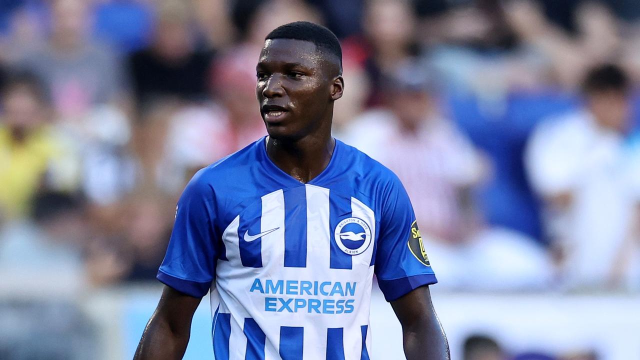 HARRISON, NEW JERSEY – JULY 28: Moises Caicedo of Brighton &amp; Hove Albion looks on during the Premier League Summer Series match between Brighton &amp; Hove Albion and Newcastle United at Red Bull Arena on July 28, 2023 in Harrison, New Jersey. (Photo by Tim Nwachukwu/Getty Images for Premier League)