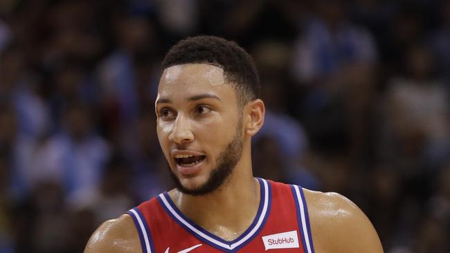 Ben Simmons headlines a record list of Australians featuring in the NBA this season. Picture: AP