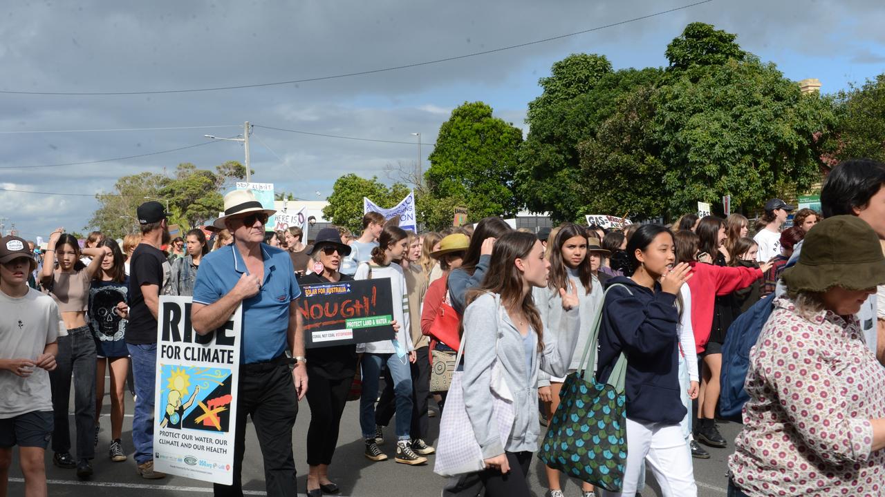 A School Strike for Climate protest was held in Byron Bay on Friday, May 21, 2021. Picture: Liana Boss