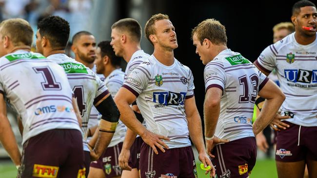 There appears to be no light at the end of the tunnel for dejected Manly players.