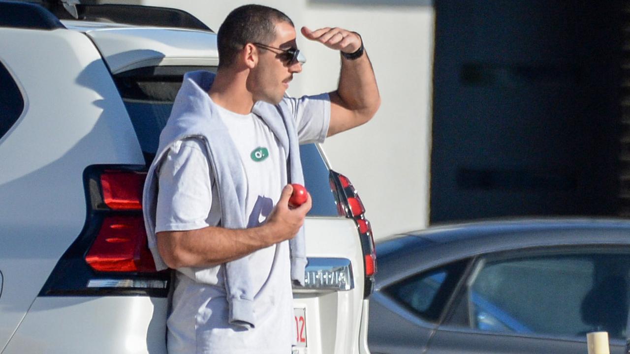 Tex Walker and his Crows teammates were delayed in Adelaide. Picture: Brenton Edwards