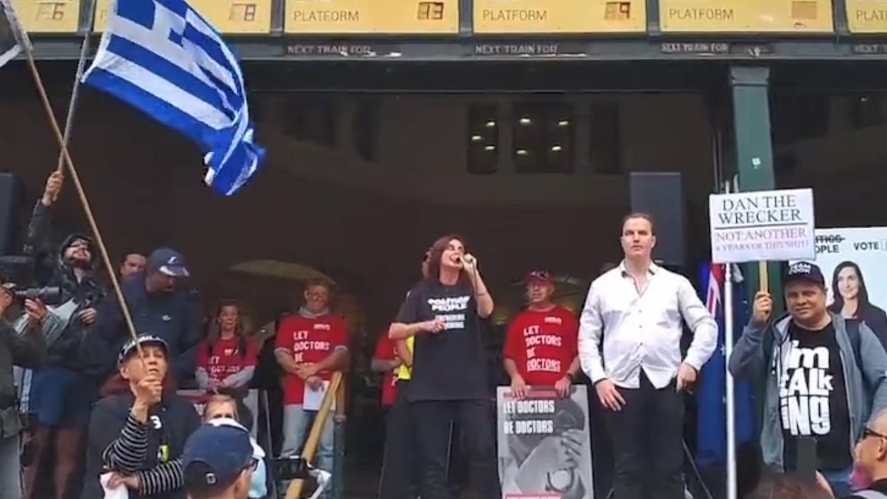 MP Catherine Cumming drew criticism for expressing a desire to see Premier Daniel Andrews turned to “red mist” at a rally on the weekend.