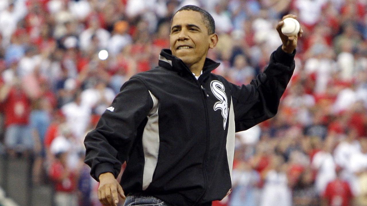 Former USA President Barack Obama throws some heat at the 2009 All Star Game.