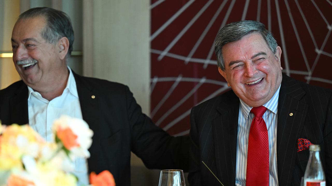 Harvey Lister (right) with Brisbane 2032 president Andrew Liveris