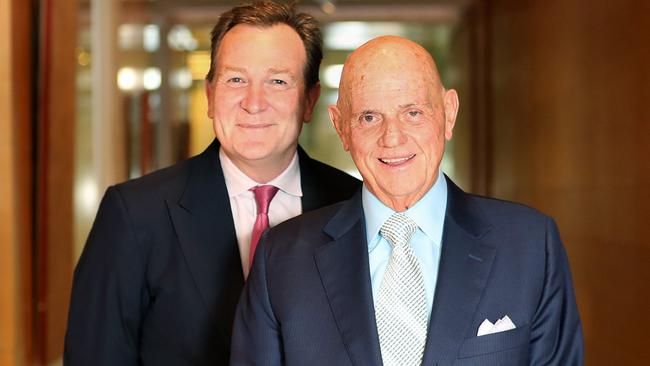 Upbeat: Premier Investments CEO Mark McInnes and Chairman Solomon Lew. Picture: David Geraghty