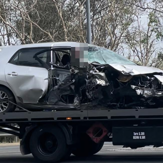 Police are investigating a fatal crash between a motorbike and vehicle on Mackay Eungella Rd at Marian early Sunday, October 29, 2023. Picture: Janessa Ekert