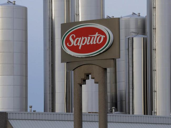 The Saputo plant is shown in the St-Leonard area of Montreal, Monday, Jan.13, 2014. The Canadian dairy giant has bought an even larger ownership stake in Australia's oldest dairy processor as it moves ahead with a takeover bid. (AP Photo/The Canadian Press, Ryan Remiorz)