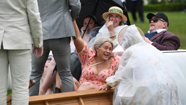 Difficult conditions for horses and punters.